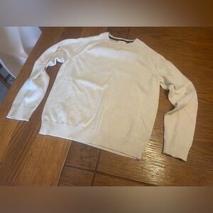 Cat & Jack Men's Crewneck Sweater in Light Beige